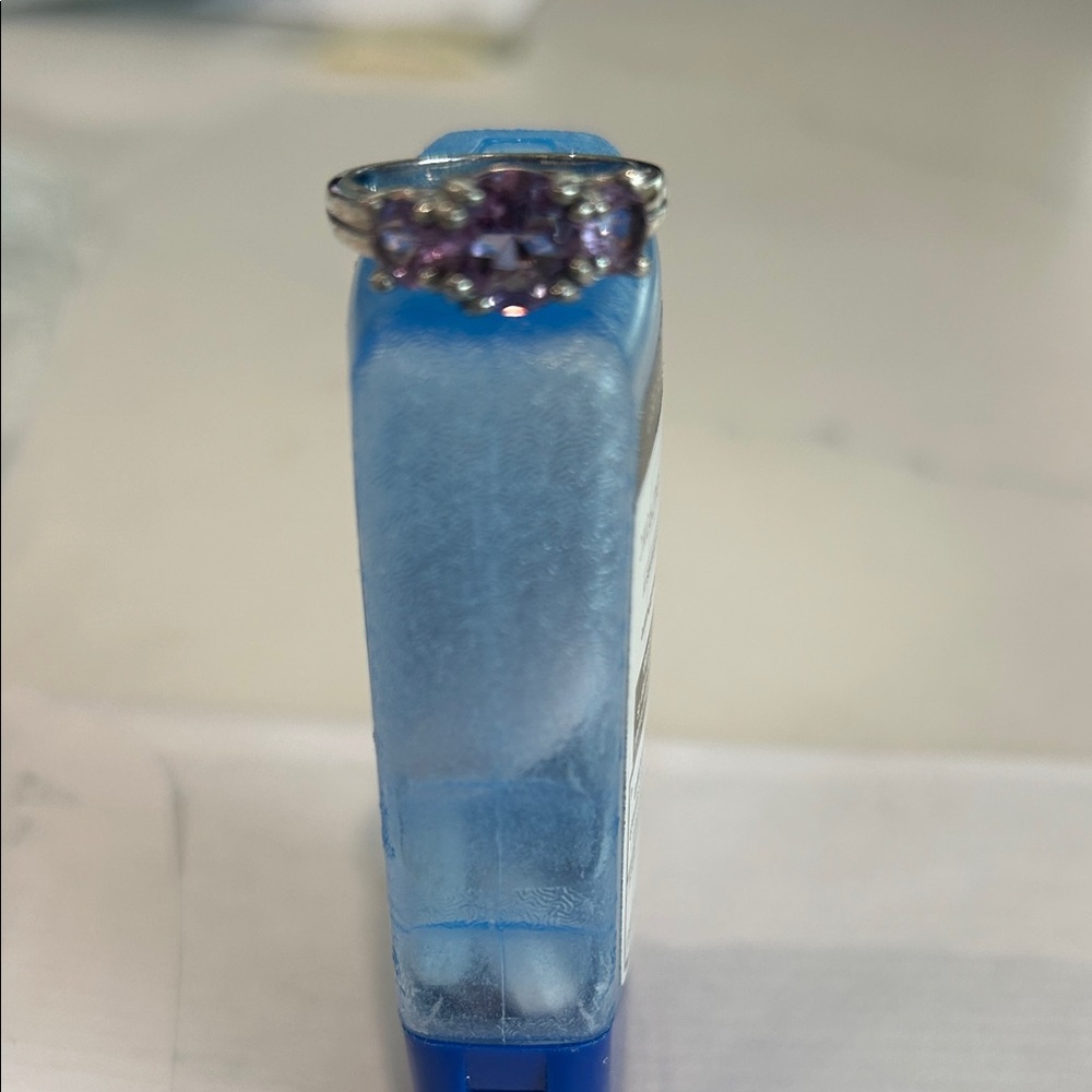 Purple Gemstone Silver Ring